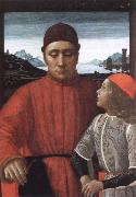 Domenico Ghirlandaio francesco sassetti and his son teodoro oil painting artist